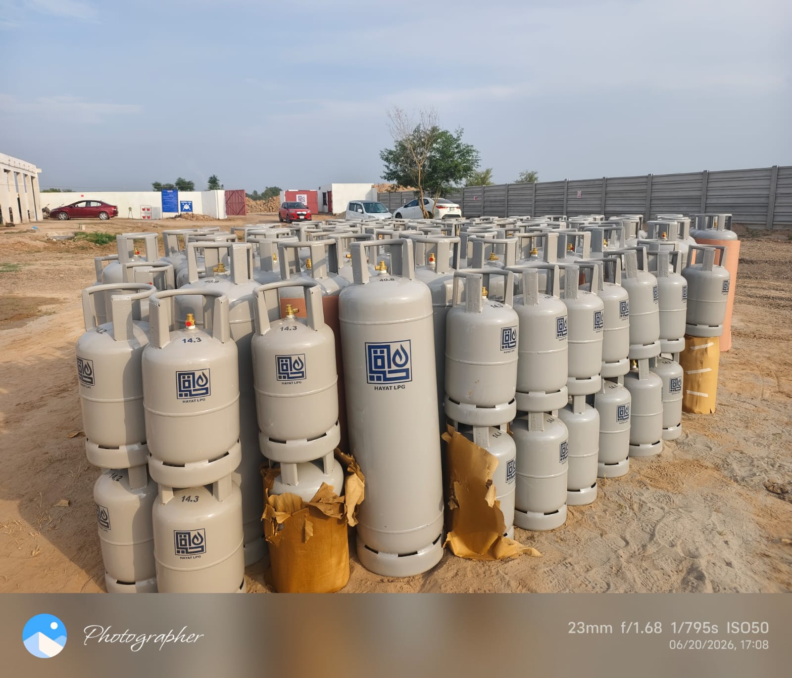Hayat LPG cylinders prepared at the plant