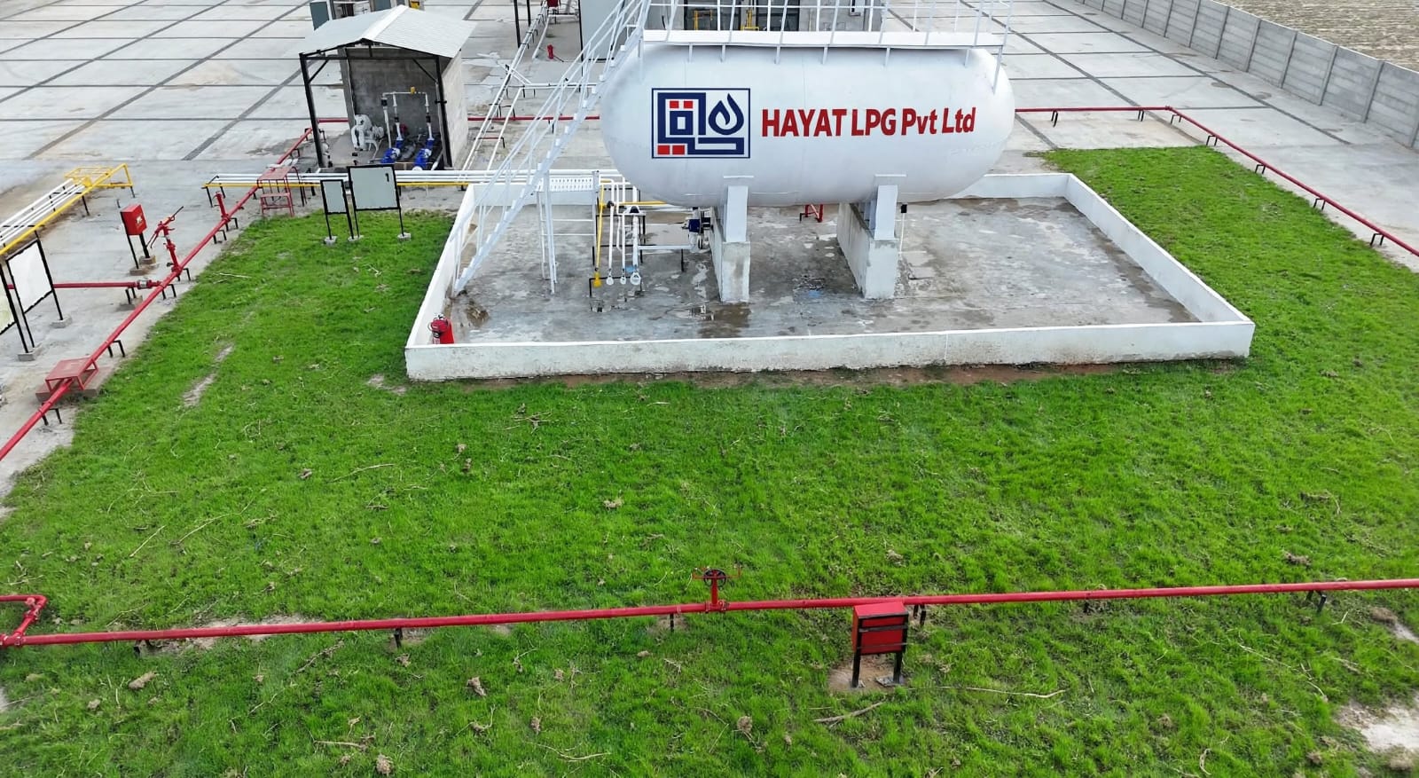 Aerial view of the Hayat LPG plant operations in Faisalabad